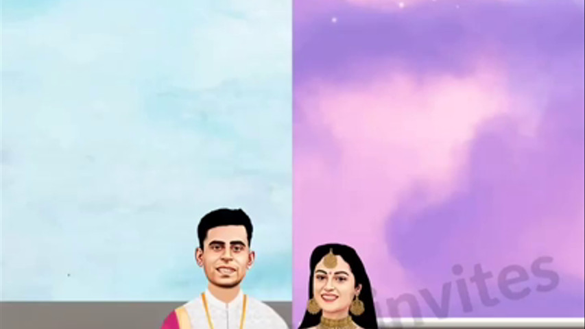 2 states wedding invitation video