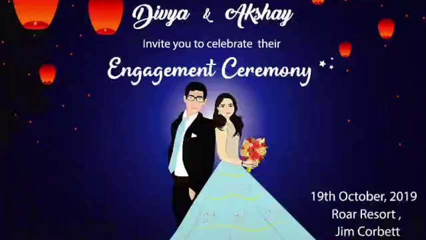 Dreamy Engagement invite for your starry Engagement!💍💍❤