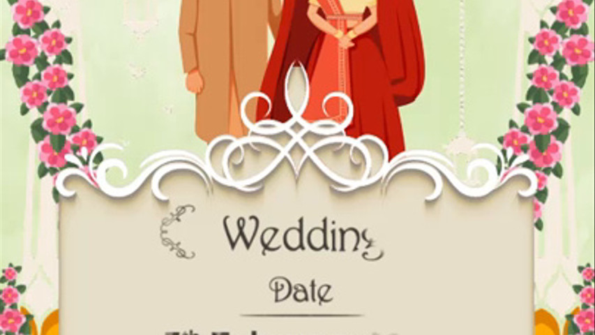 Cute Character Wedding Invite