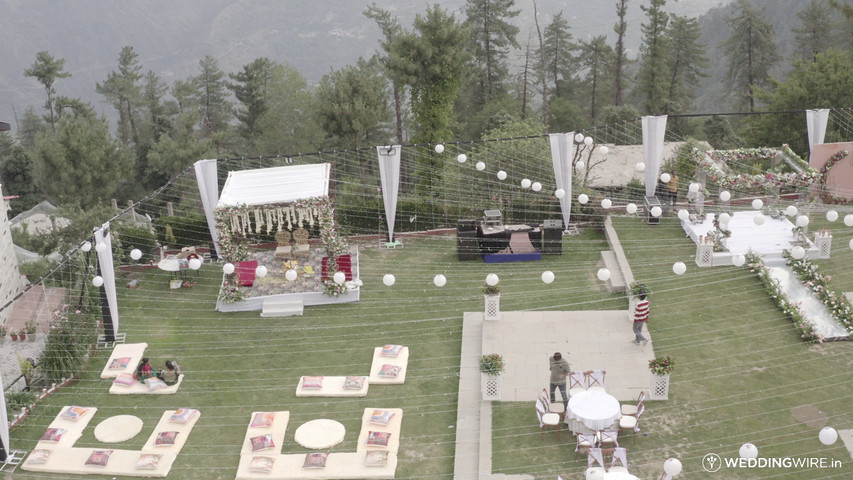 Wedding drone shot