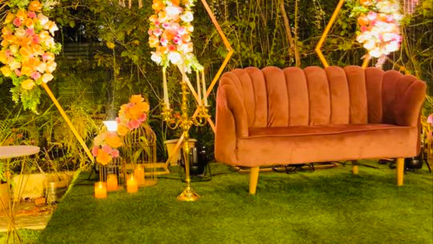Reception stage in open