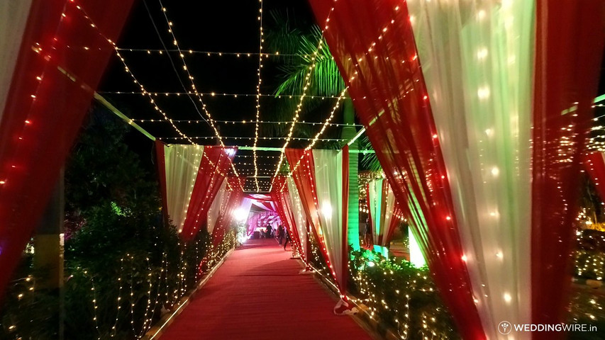 Night view of Farmhouse main entrance