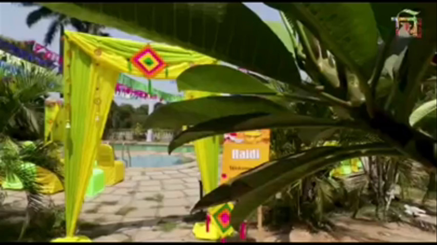 Kamath wedding resort haldi video Poolside