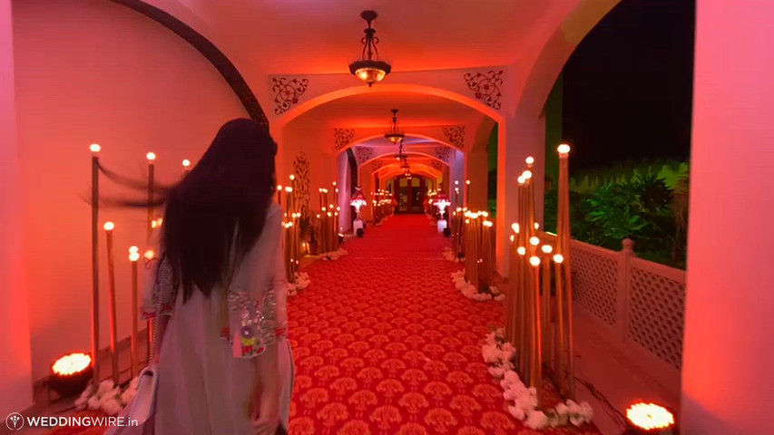 Wedding guest welcome corridor