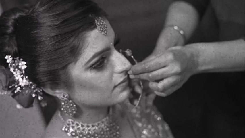 Bride getting ready