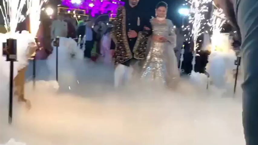 Bride and groom entry