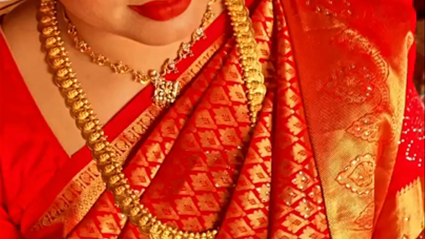 Bridal Shravanti on her wedding day