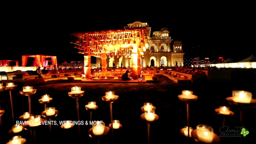 RAVMEK wedding decor at a palace venue