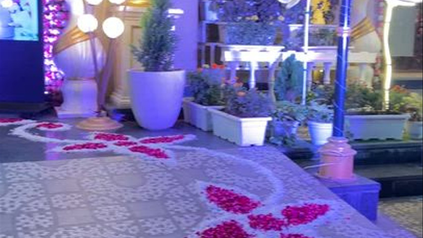 Rangoli on entrace