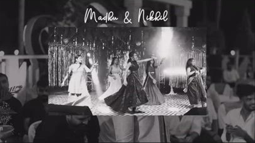 Lights. Music. Madhu & Nikhil. 