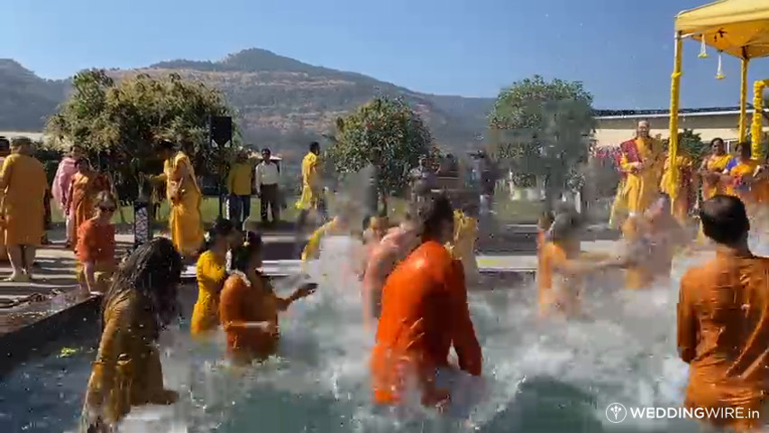 Haldi with pool party