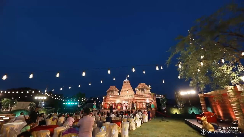 Tanjore temple theme - Lawn birthday party 