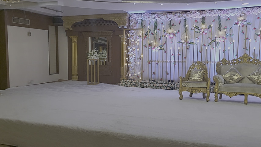 Pink and white colour flower decor 