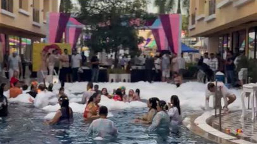 Haldi pool party