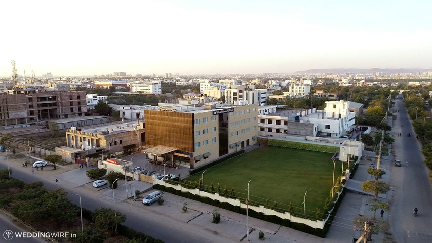 Drone shot of venue