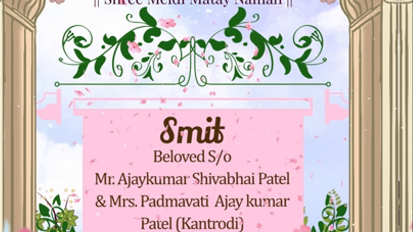 Traditional wedding invitation