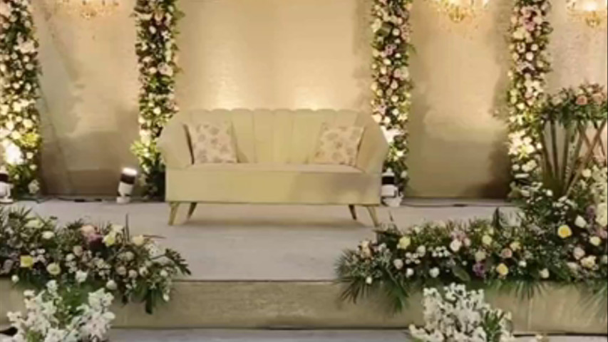 A beautiful elegant backdrop setup