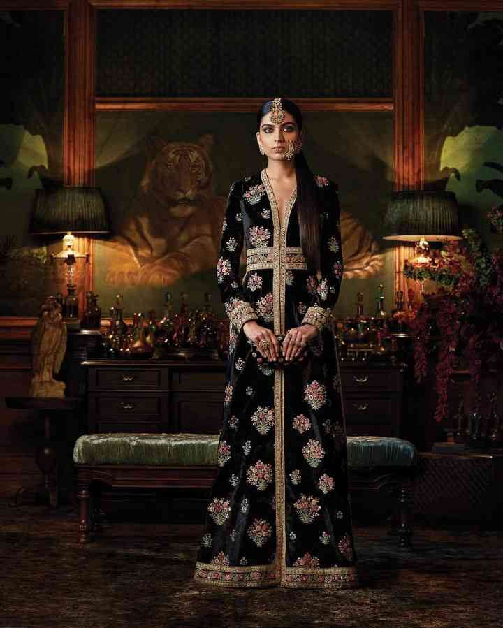 sabyasachi black anarkali