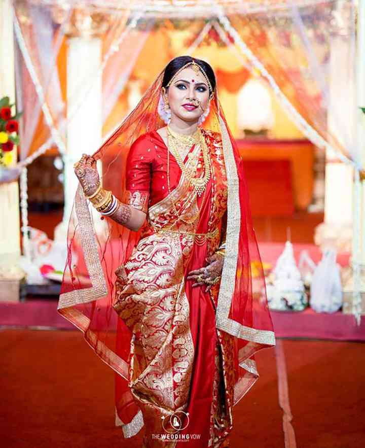 bengali bride saree draping