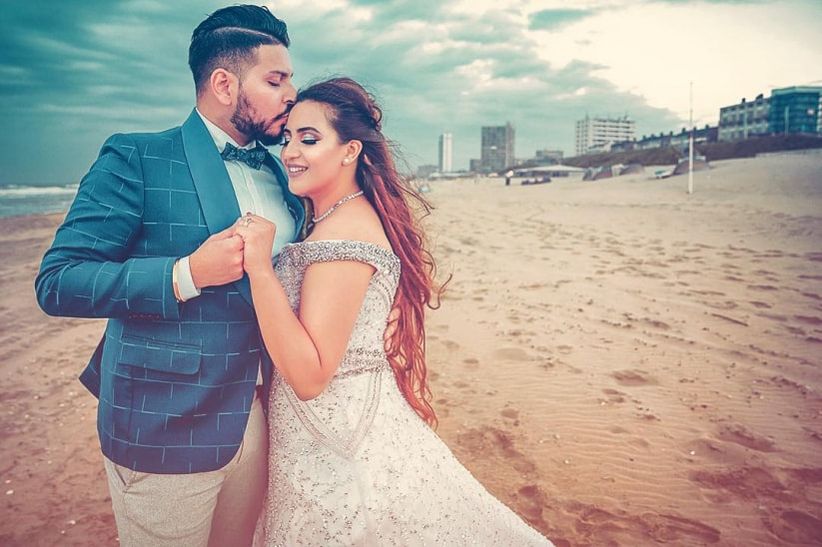 couple matching dress for wedding