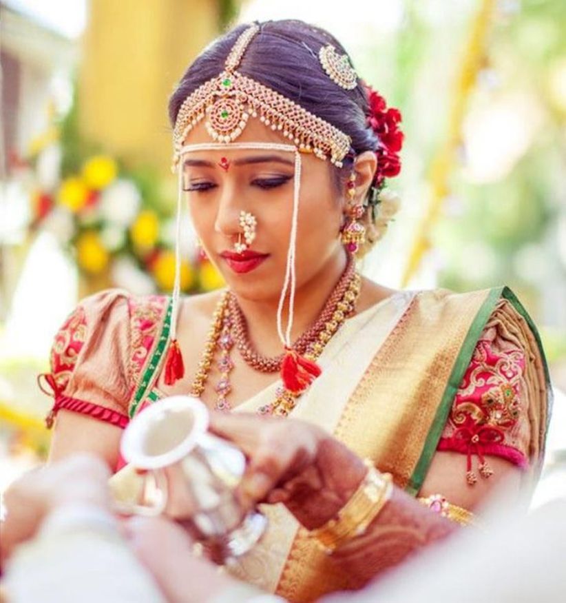 traditional maharashtrian saree look
