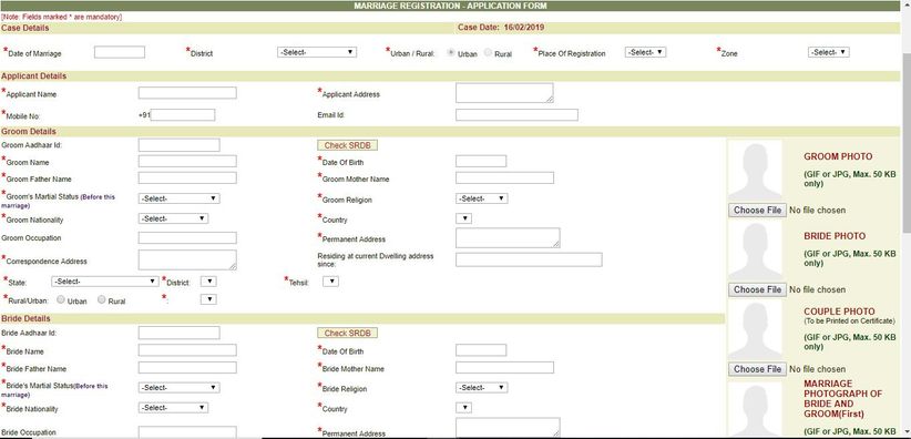 How To Apply For Marriage Certificate Online In Gujarat