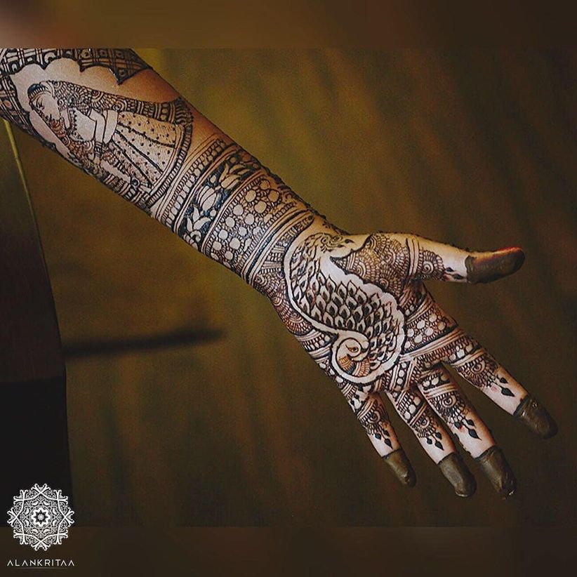 Bridal Peacock Mehndi Design 