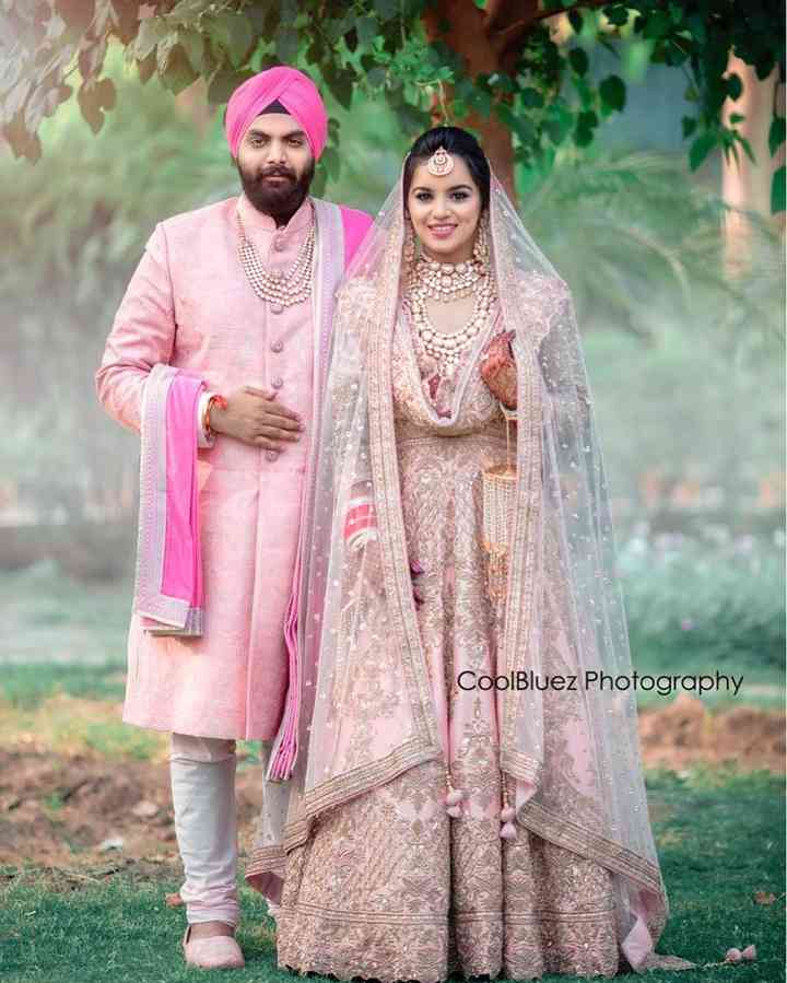 traditional wedding couple attire