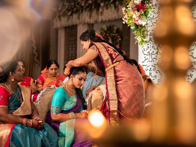 Thretha and Sabareesh&apos;s wedding in Bangalore, Karnataka 22