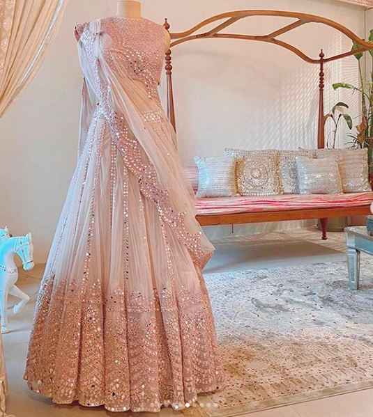 Guys please share some mirror work lehenga options! - 1