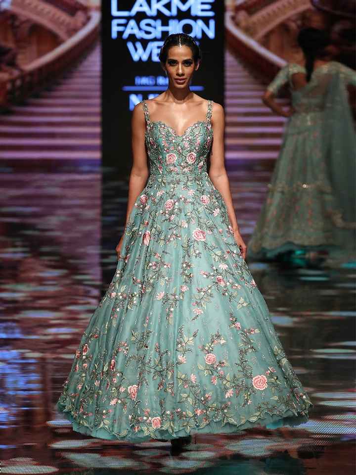 Floral Gown Or Metallic Gown? - 1