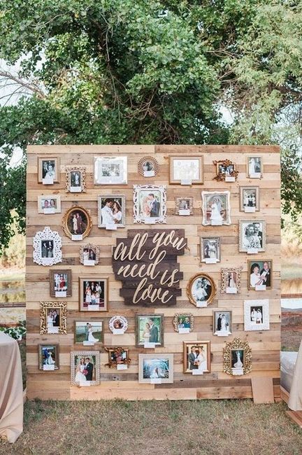 Photo display backdrop idea for your wedding!🎀 1