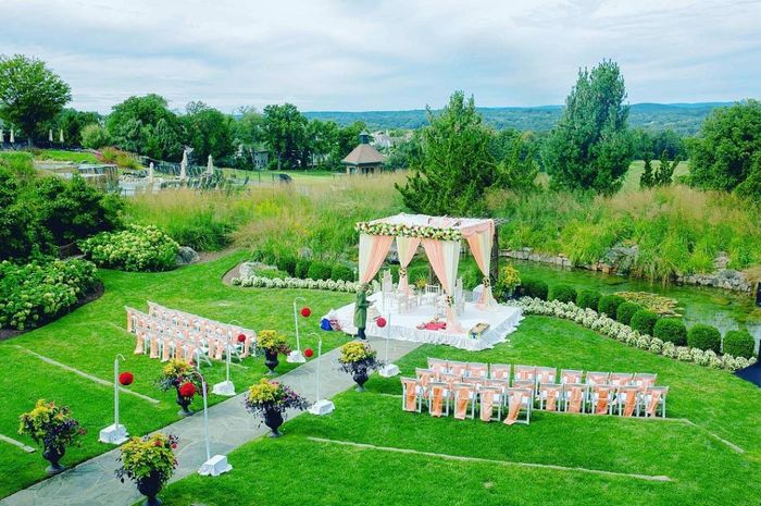 Terraced seating in the mountains 