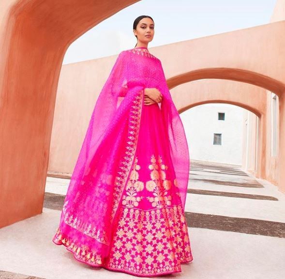 Try This Bright Pink Lehnega for a Sangeet function!! 1