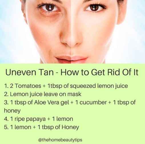 Ways to get rid of uneven tan - 1