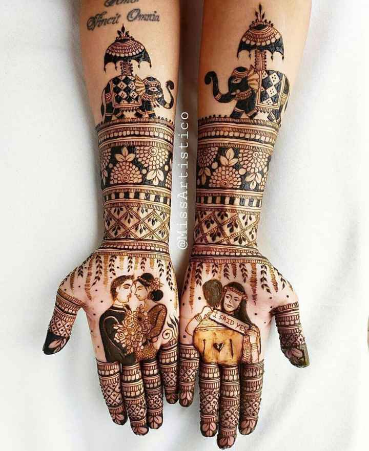 Mehendi design suggestions with elephants on them! - 1