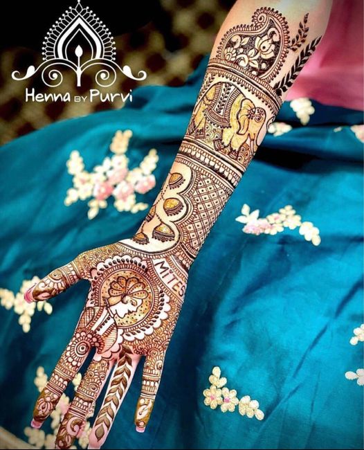 Mehendi design suggestions with elephants on them! 1