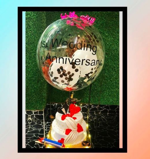 i pre-placed an order of these balloon and cake for our 6 month anniversary soon 1