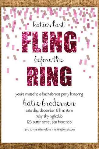 Bachelorette invite - 1