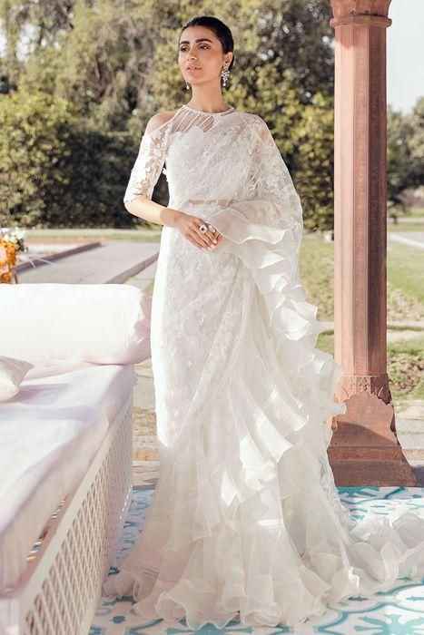 Never seen a White saree as beautiful as this! - 1