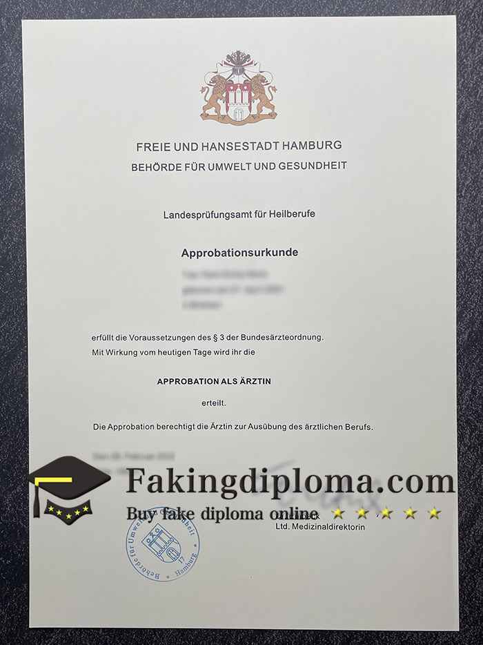 Approbationsurkunde certificate, buy fake diploma in Germany - 1