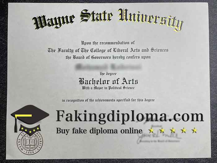 Can i order Wayne State University fake diploma? - 1