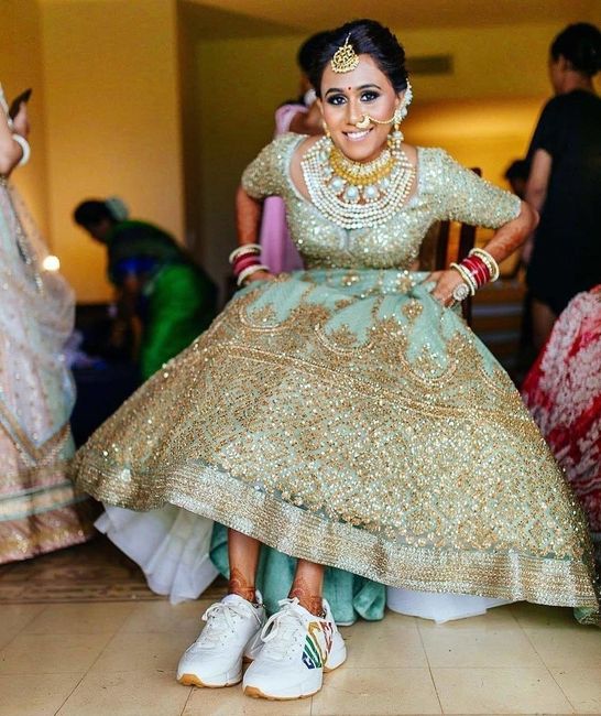 I like the swag in her sneakers