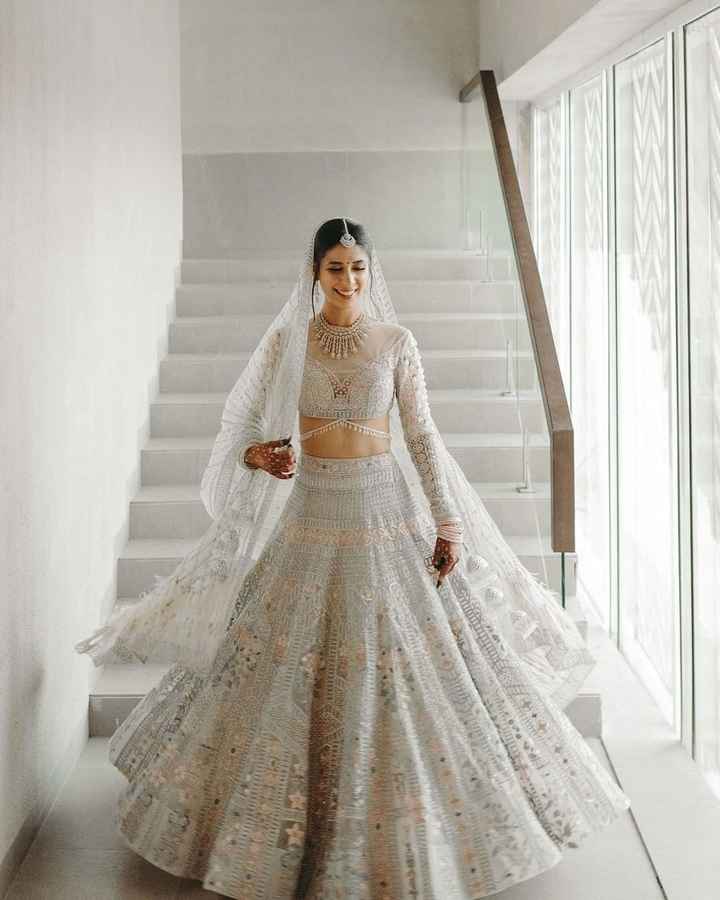 This white lehenga is shouting elegance! - 1