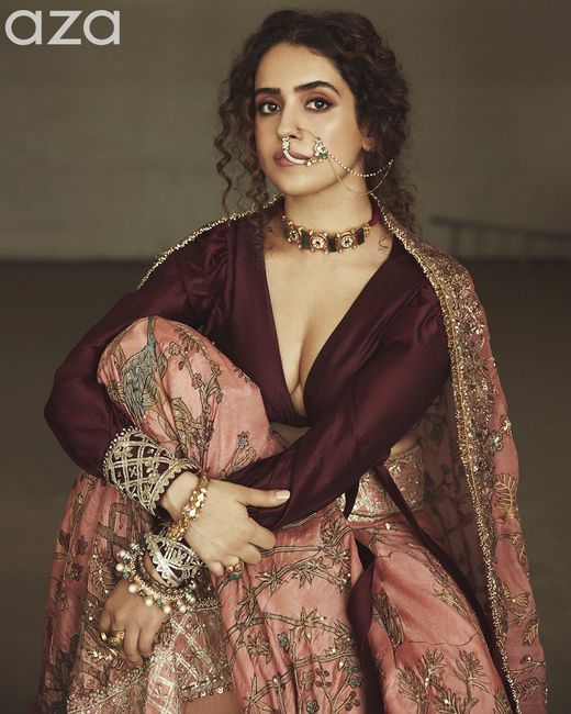 #Celebritystyle: Sanya Malhotra Looks Royal In This Silk Rose Lehenga 2