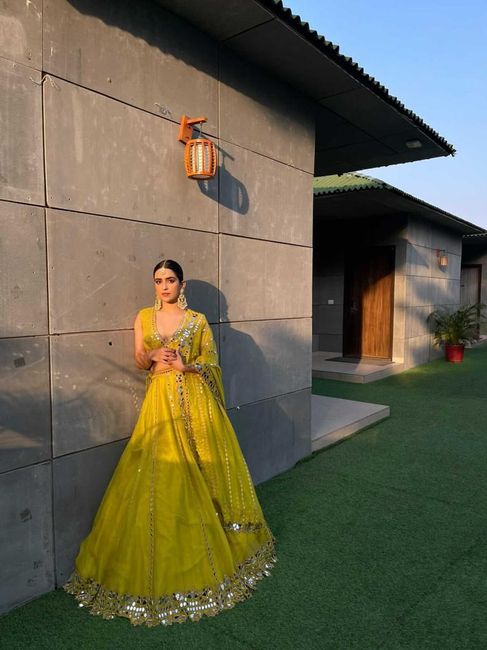#Celebritystyle: Sanya Malhotra spotted wearing the ‘moss Green Lehenga Set’ - 1
