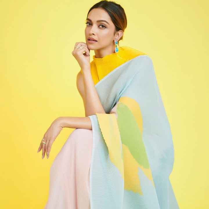 #Celebritystyle: Deepika Padukone Standing Out In Lime Green Saree - 1