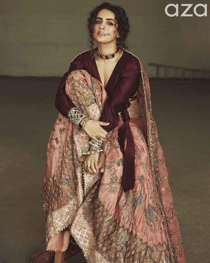 #Celebritystyle: Sanya Malhotra Looks Royal In This Silk Rose Lehenga - 1