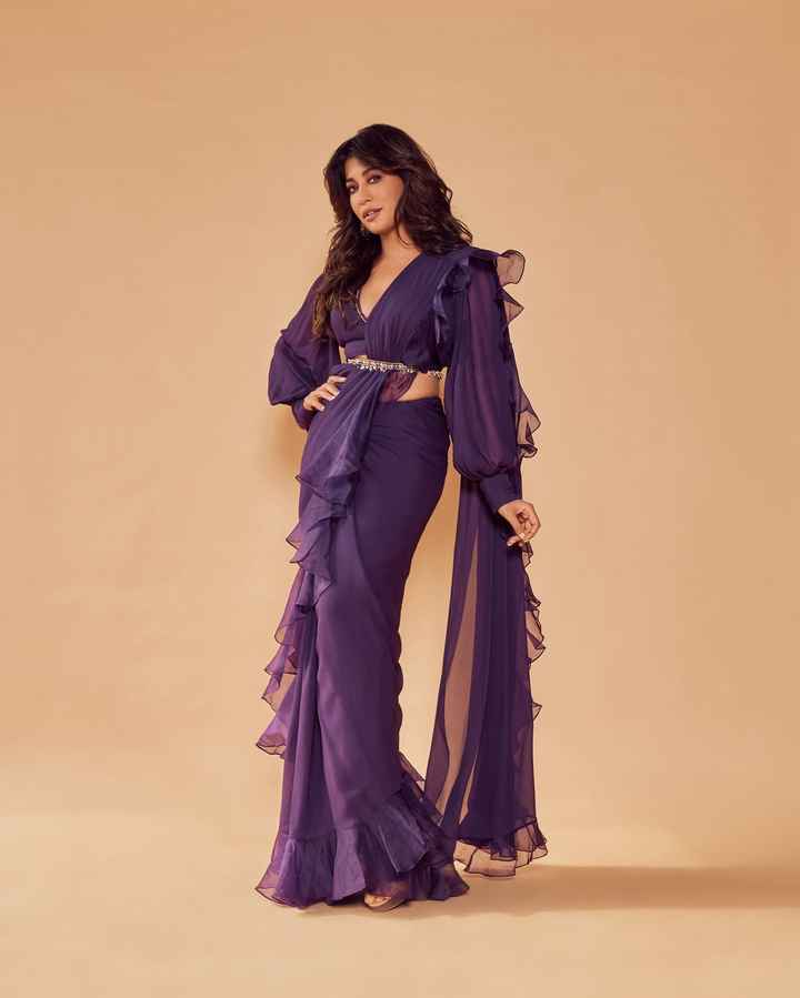 #Celebritystyle: Chitrangda Singh Looks Gorgeous in ‘kairi’ Ruffle Saree! 💜 - 2