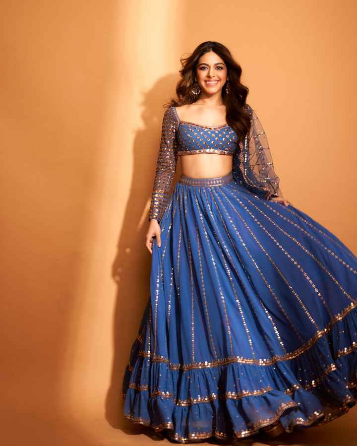 Alaya f Looks Ethereal In ‘blue Linear Drop Lehenga Set’ 💙 ✨ - 2
